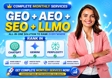 I will rank website in chatgpt and gemini with aeo,  GEO and off page SEO backlinks