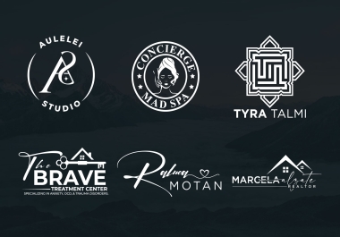 I will create modern line art text or badge logo design