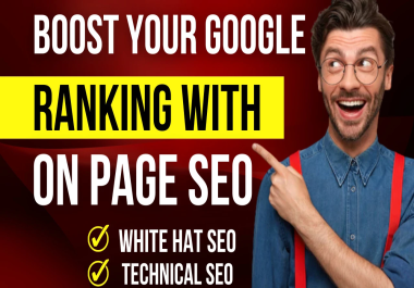I will do onpage SEO optimization for improve your google ranking