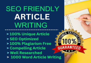 Write for 5&times 800+ Words SEO Friendly Unique Articles