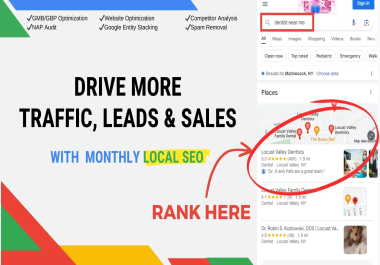 I will do monthly local SEO service for top google rankings
