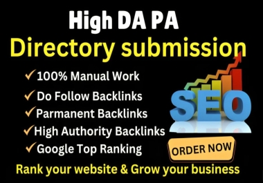 I will create 200 high quality directory submission SEO backlinks