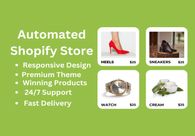One product automated dropshipping eCommerce store setup