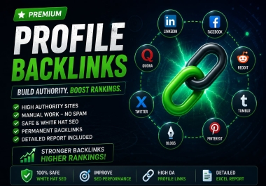 100 High Quality Profile Backlinks for SEO and Ranking