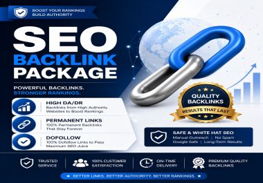I Will Build SEO Backlinks package With High DA DR Website.
