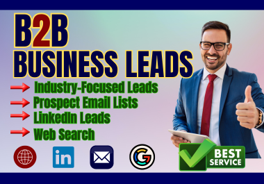 I will do targeted b2b lead generation,  web research and LinkedIn leads