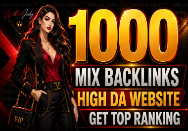 1000 white hat SEO Mix Backlinks Package High DA PA Top Ranking Link Building