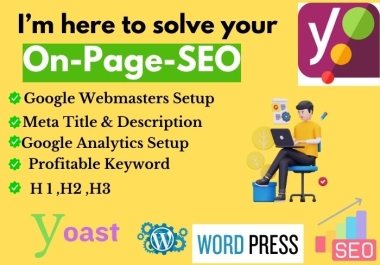 I will complete wordpress onpage yoast or rank math SEO optimization service,  meta tags
