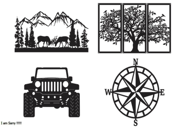 I will create vector and graphic geometric cnc designs