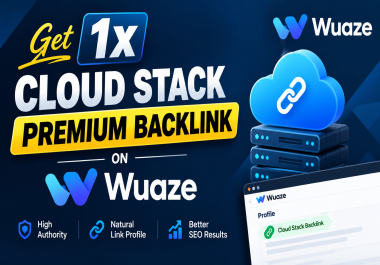 Get 1x Wuaze Cloud Stack Premium Backlink