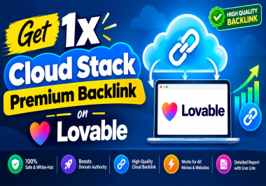Get 1x PREMIUM Lovable Cloud BACKLINK