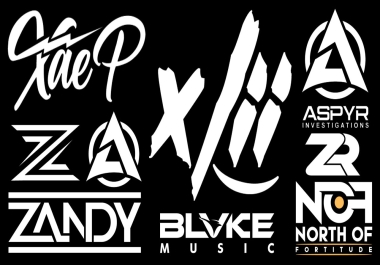 dj rap band creative custom,  text logo music,  typography,  producer any business
