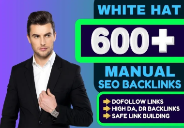 I will provide high da 600+ seo backlinks with dofollaw link building
