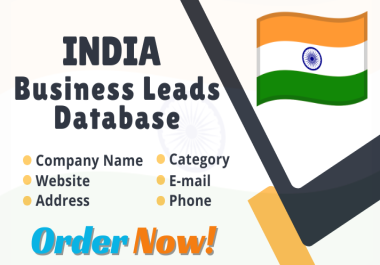 I Will Deliver You 2026 Updated 100K India B2B Business Email Lists Database Leads