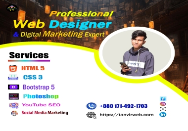 I Will Create E-Commerce Website & Portfolio Website Using HTML5,  CSS3,  Bootstrap5.