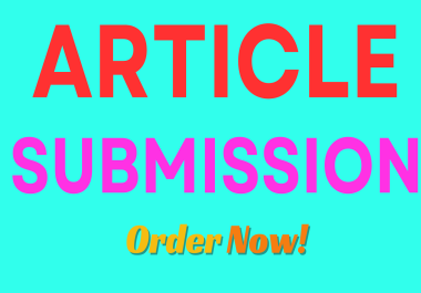 I Will Give 120+ Article submission backlinks service.