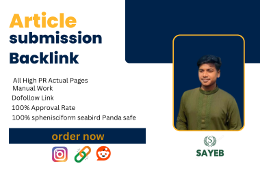 High quality do follow 80 Article submission backlink