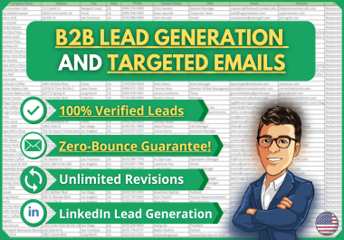 I well provide b2b lead generation for any industry