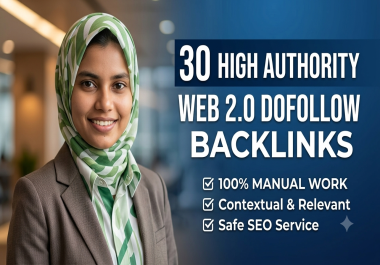 30 web 2.0 High Authority Dofollow backlinks