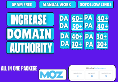 Increase Domain Authority DA 60 Plus