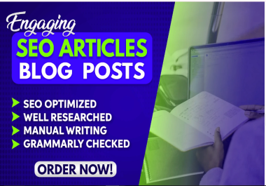 I will be your content writer for 1500 words SEO articles and blog posts