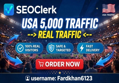 5000 USA Website Traffic,  Real Organic Web Traffic from USA