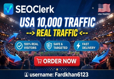 10,000 USA Website Traffic,  Real Organic Web Traffic from USA