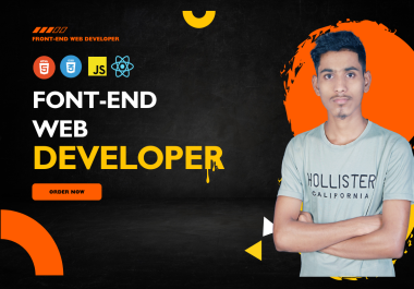 I will be your front-end developer using HTML CSS Bootstrap5 Tailwind CSS JS and React