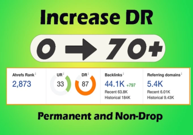 I will boost Ahrefs Domain Rating DR to 70 using high-authority SEO techniques