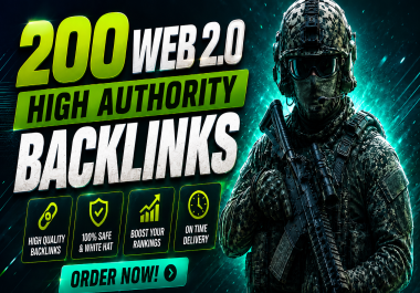 200 High Authority Web 2.0 Backlinks Manual White Hat SEO