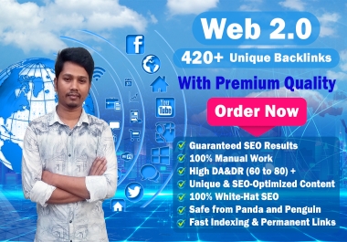 Boost Google Rankings with 100 Manual High-Quality Web 2.0 Backlinks.