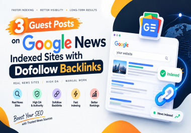 25 Guest Posts on Google News Indexed Sites with Dofollow Backlinks