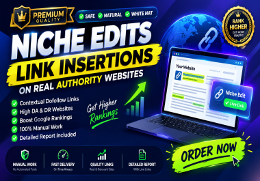 Premium 6 Niche Edits Backlinks Link Insertion on High DA Websites