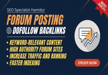 50 High Authority Dofollow Forum Posting Backlinks for SEO Ranking