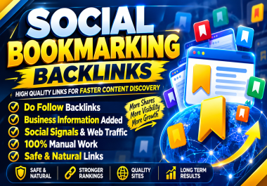 40 Manually Created Dofollow Social Bookmarking Backlinks for Faster Discovery
