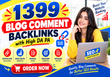 1399 High Authority Blog Comment Backlinks for SEO With High DA/PA