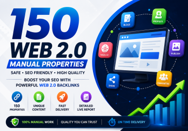 I Will Create 150 Manual Web 2.0 Properties for SEO