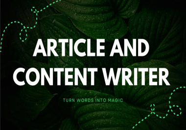 Expert Article Writing Service, 10&times 1000 SEO-Optimized Articles for Your Niche.