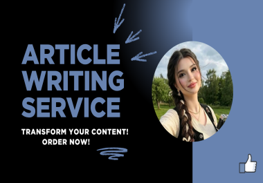 Get an excellent and high-quality 1000-1500 words Article.