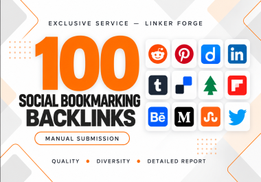 Top 80 Manually Create Social Bookmarks High DA SEO Backlinks