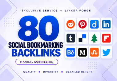 Top 80 Manually Create Social Bookmarks Backlinks