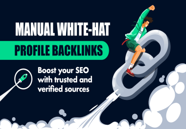 I will 150 SEO profile backlinks with high da authority white hat manual link building
