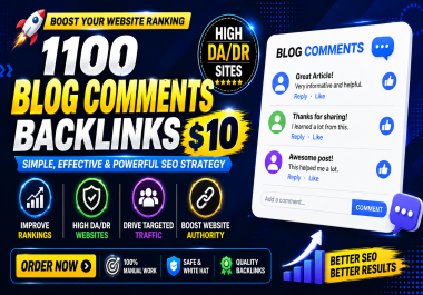 I Will Build 1100 Unique Domain Manual Blog Comment Backlinks