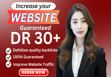 Increase Ahrefs DR30+ of your website, Safe and Guaranteed