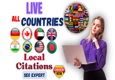 I will do high quality 50 all countries local citations