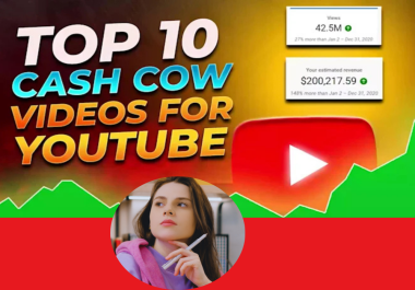 I will do top 10 cash cow faceless youtube video automation