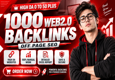 UPDATE POWERFULL PACKAGE - 1000 High Quality Web 2.0 Links for Off-Page Optimization