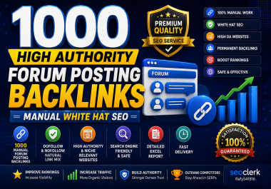 1000 High Authority Forum Posting Backlinks