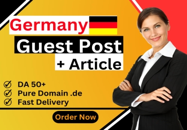 I will german guest post dofollow backlinks from germany sites