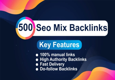 I will help you rank with high authority mix of SEO backlinks 500
